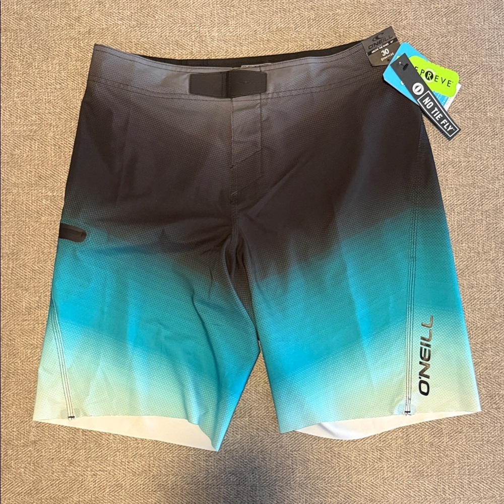 O'Neill Hyperfreak Board Shorts. Gradient Black and Blue. New with tags.